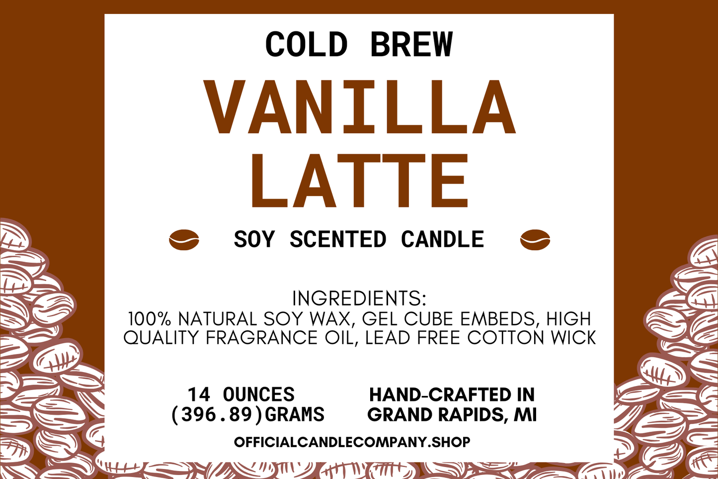 Cold Brew Vanilla Latte Candle