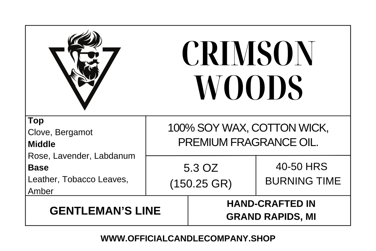 Crimson Woods Soy Candle