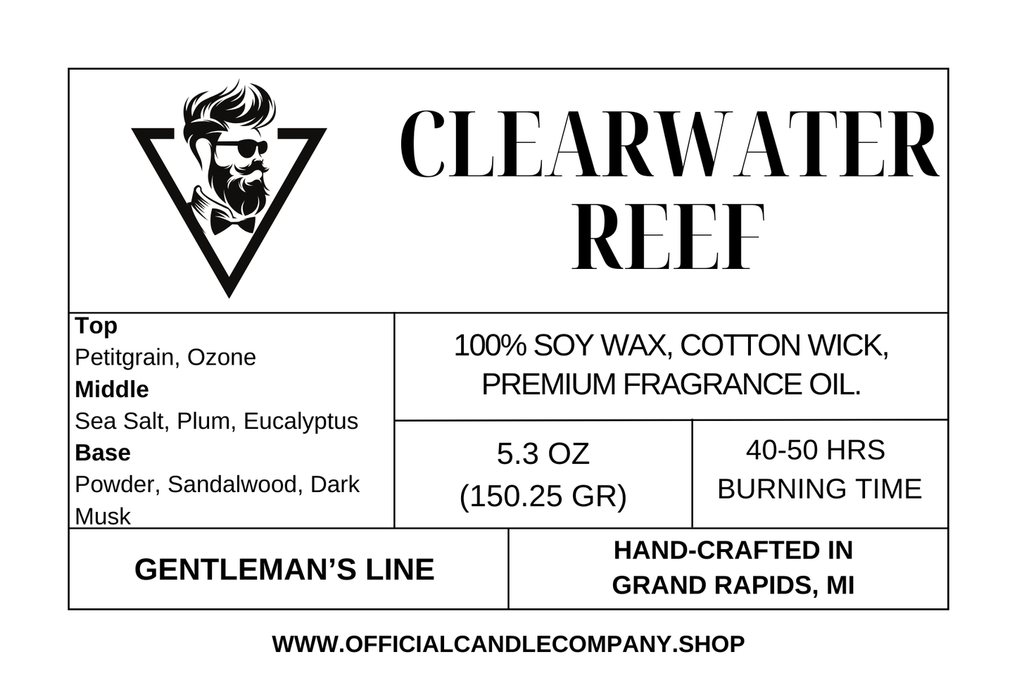 Clearwater Reef Soy Candle