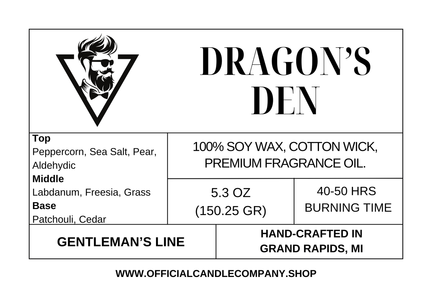 Dragon's Den Soy Candle