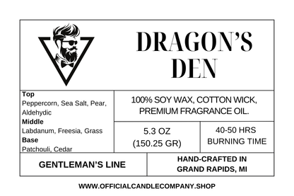 Dragon's Den Soy Candle