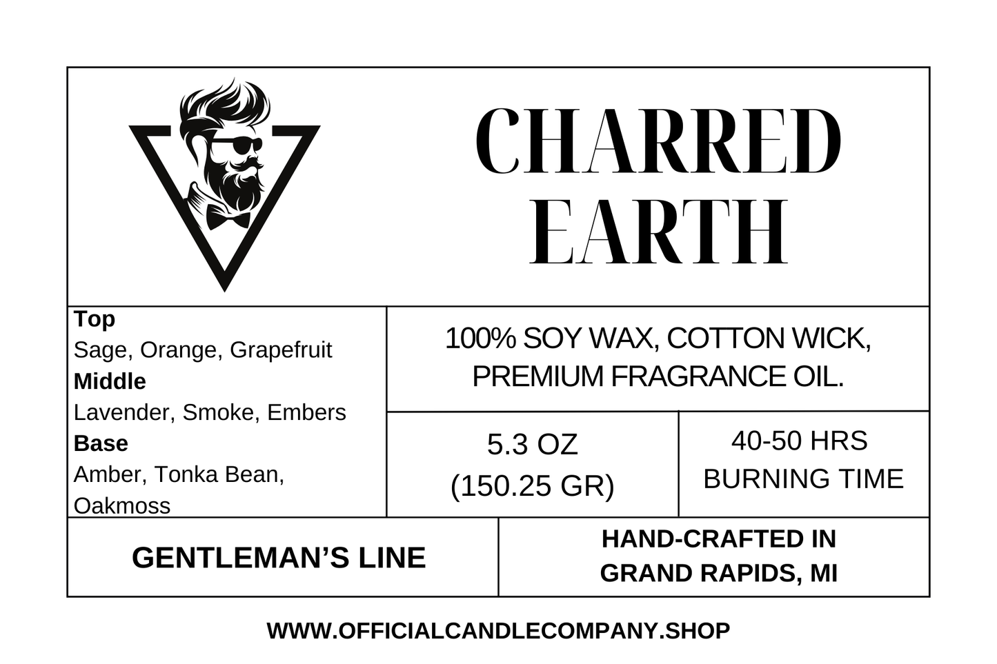 Charred Earth Soy Candle