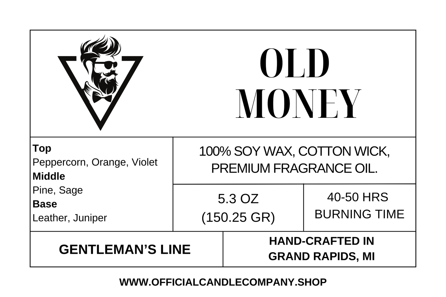 Old Money Soy Candle